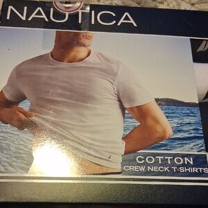Nautica White & Black Crew Neck T-Shirt for Men - 4pk XL